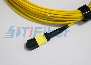 싱글모드 12는 LC/UPC 연결관을 가진 MPO 광섬유 접속 코드를 응어리를 뺍니다