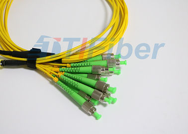 통신 네트워크를 위한 FC 광섬유 헝겊 조각 케이블에 황색 12 핵심 MPO