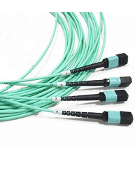 주문을 받아서 만들어진 48-96 광섬유 접속 코드 OM4 MTP/MPO LC 연결관을 가진 3 미터