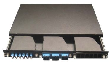 3pcs MPO 카세트 단위를 가진 원거리 통신 가입자 회선 섬유 패치 패널