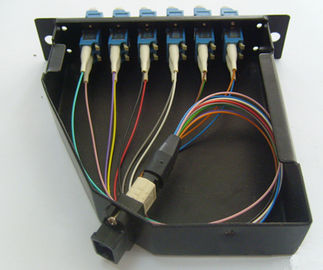 MPO Casstte를 위한 12pcs LC 연결관 SC 쌍신회로 3U MPO 패치 패널