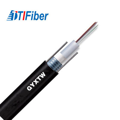 GYXTW 6 Core 4 Core Fiber Optic Cable Single Mode PE Black Jacket