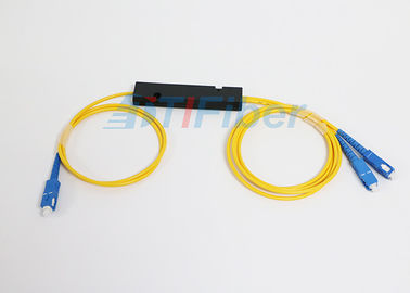 노란 SC/APC 1 x 3.0mm G657A 섬유 케이블을 가진 2 광섬유 쪼개는 도구