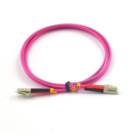 LC CATV 네트워크를 위한 다중 상태 OM4 UPC 분홍색 광섬유 접속 코드