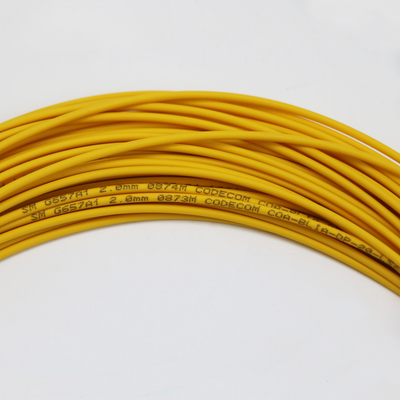 저손실 LC 유니부트 듀플렉스 싱글모드 G657.A1 벡드 인센시티브 듀플렉스 2mm LSZH 0.15dB 노란 섬유 패치 코드