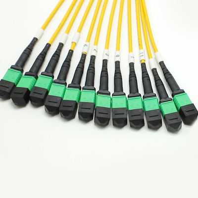 144F MTP MPO Fanout 케이블 SMG657A1 MPO APC에서 MPO APC 브레이크오프틱 파이버 패치 케이블