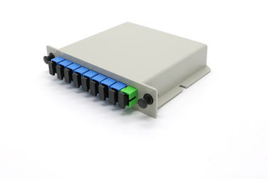 CATV 네트워크를 위한 FTTH 1x8 PLC 광섬유 쪼개는 도구 상자 SC/UPC 연결관 삽입 유형