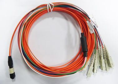 2core MPO – 0.9mm 3.0mm 섬유 케이블을 가진 SC 광섬유 접속 코드