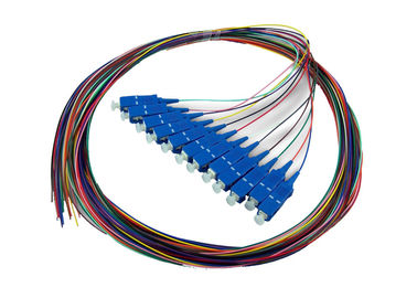 12의 색깔 SC SC 연결관을 가진 단순한 광섬유 떠꺼머리, 1.5M 섬유 케이블