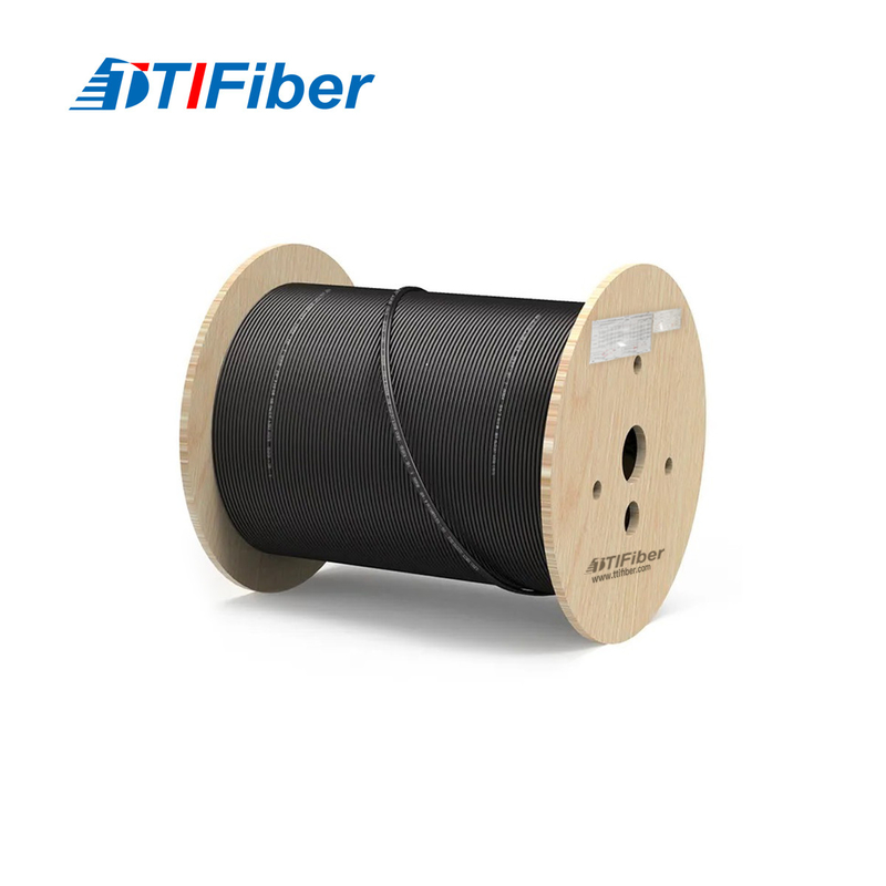 광섬유 케이블 12코어 24코어 48코어 SM G652D 외부 지름 7.0mm 철선 PE 검은 껍질 섬유 케이블